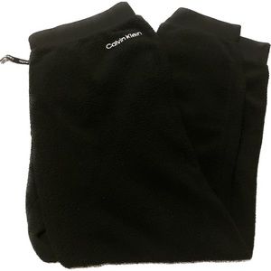 Calvin Klein Sherpa Fleece  Sweatpants | Black Fleece Joggers | Men's XL